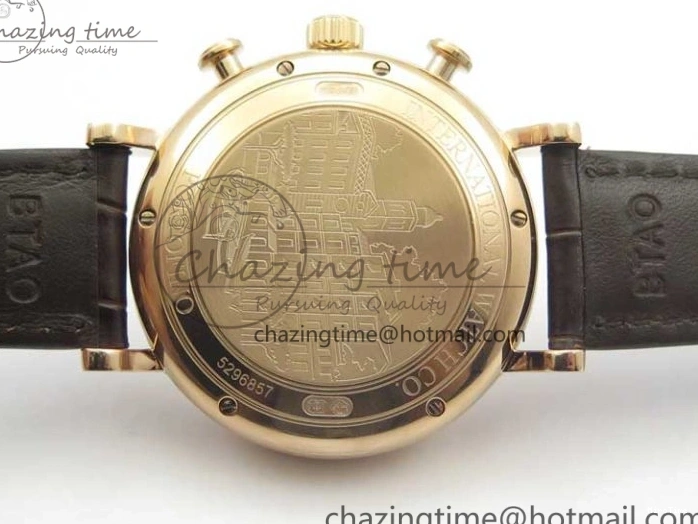 MIROTIME 0102 Efficient Portofino Chrono RG ZF 1:1 Best Edition White Dial on Brown Leather Strap A 7151